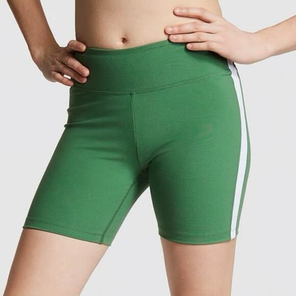 NWT Victoria’s Secret 6" SOFT ULTIMATE HIGH-WAIST BIKER SHORTS Stripe Athletic - Picture 1 of 5
